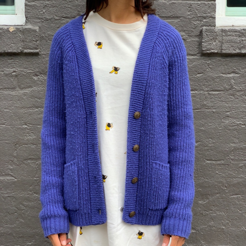 Rag & Bone royal blue button down cardigan